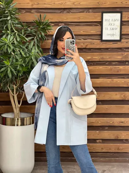 مانتو یقه برگردون دو جیب