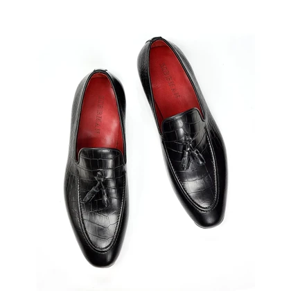 Printed Croc Tassel Loafer S351