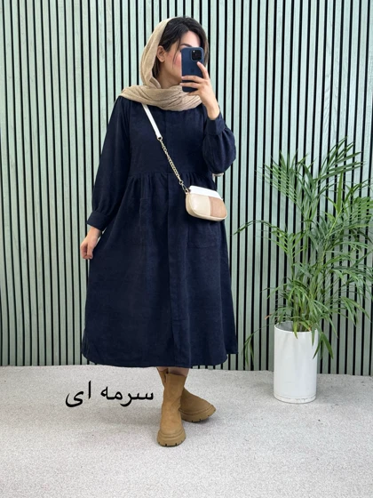 پیراهن مانتویی دوجیب