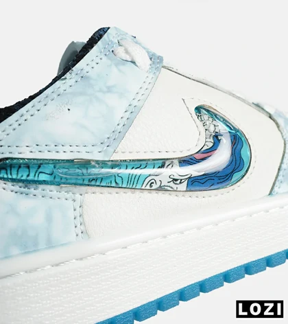 کفش کتانی مردانه و زنانه سفید آبی نایک NIKE dunk low steam puppet