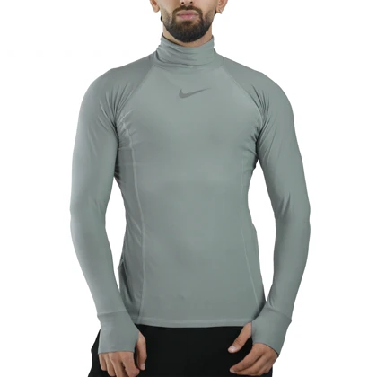 بلوز یقه اسکی ورزشی مردانه نایک مدل mub-8910 طوسی روشن