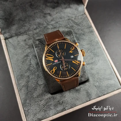 ساعت مچی مردانه اورجینال موتور ژاپن برند مینی فوکوس سه موتور مدل Mf0135G.02 بند چرم
