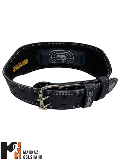 کمربند بدنسازی سگکی طرح چرم پشتی دار کد 2011848