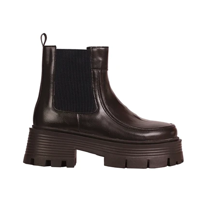 نیم بوت دوبر کش لژدار_قهوه ای کد 2226