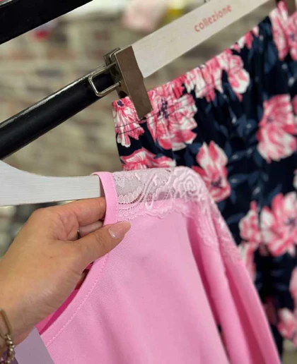 بلوز و شلوار سایز بزرگ نخ پنبه سکسن کد 40787