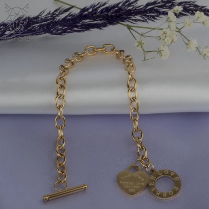 دستبند زنجیری تیفانی قفل T