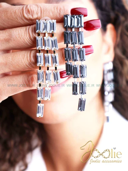 گوشواره زنانه کریستالی کد E1185
