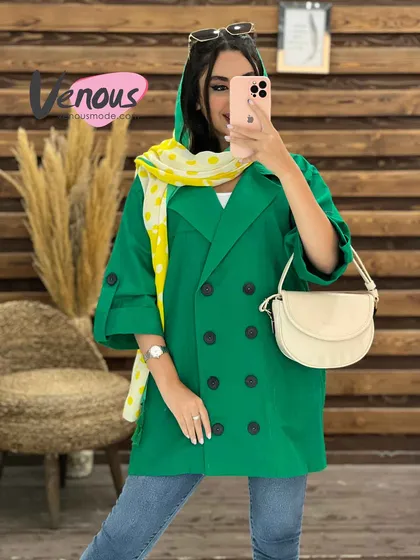 مانتو لینن کتی هشت دکمه