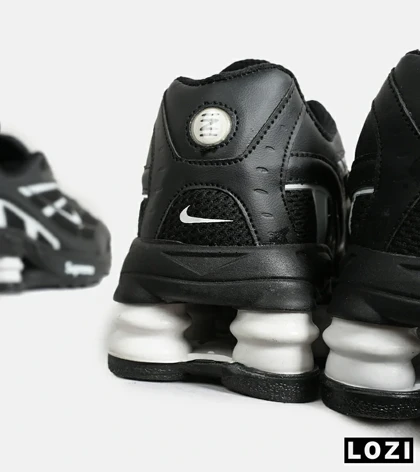 کفش کتانی مردانه مشکی سفید نایک NIKE x SUPREME shox ride 2