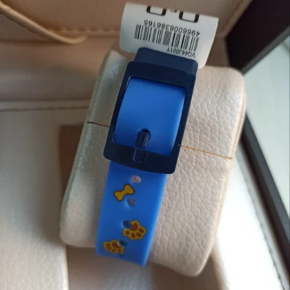 ساعت مچی بچگانه Q&Q ضد آب بند آبی تیره طرح ردپا