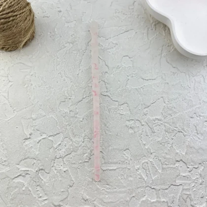 کانزاشی مو زنانه رزینی مرمری صورتی مدل لونا مینیمال لوکس