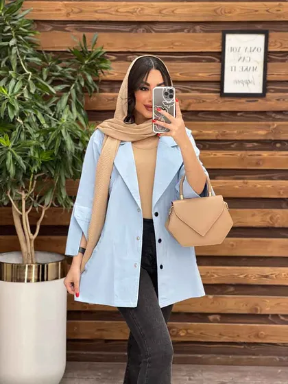 مانتو لینن آستین مثلثی
