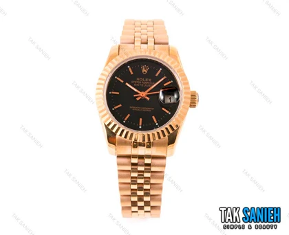 ساعت رولکس زنانه رزگلد مدل دیت جاست Rolex-1588-L