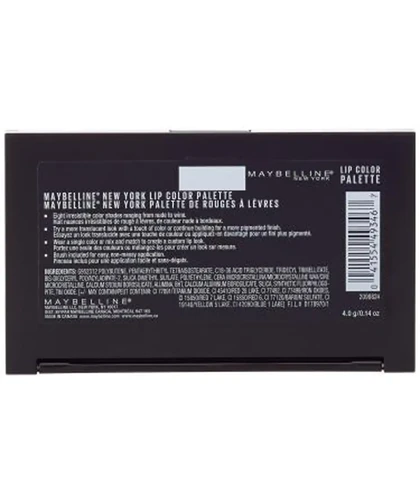 پالت رژ لب مات و براق 8 رنگ Maybelline مدل Lip Color Palette 01