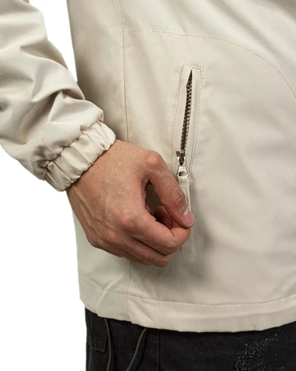 سویشرت مردانه بادگیر ضد باران ساده رنگ سفید کد 34555