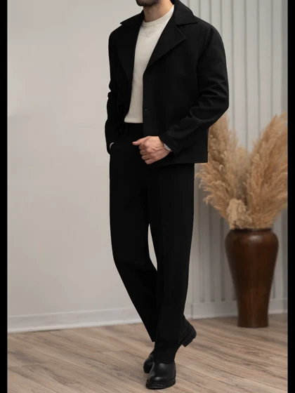 کت کراپ مشکی کارلوتی کد o140