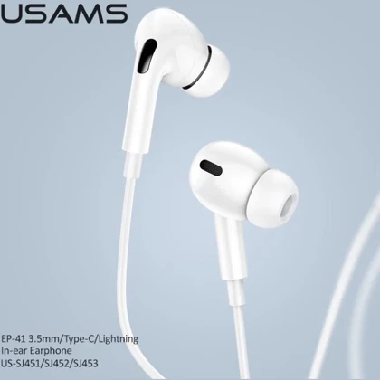 هندزفری سیمی یوسامز USAMS مدل EP-41 SJ453HS01 لایتنینگ