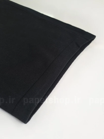 شلوار مشکی بافت نیم بگ ساده