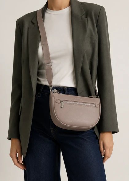 کیف دوشی زنانه چرم مصنوعی بدون دسته دیوید جونز DAVIDJONES