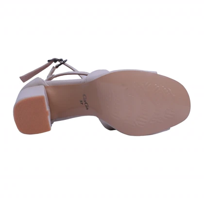 کفش پاشنه‌بلند زنانه مدل فرنیکا کرم کد 0483