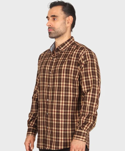 پیراهن مردانه پشمی چهارخانه 0159