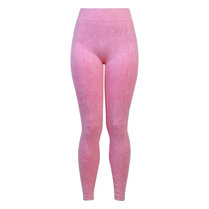 لگ سیملس ورزشی زنانه سنگشور کبریتی کمر هفتی مدل 4H0268 صورتی