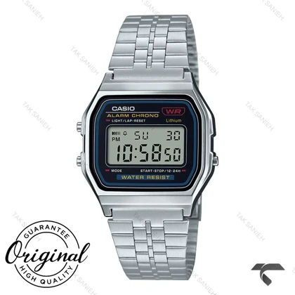 ساعت کاسیو A159WA-N1 اصل بند استیل Casio-11936-U