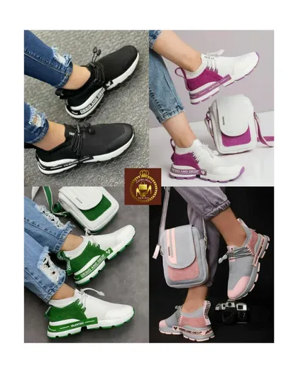 کتانی زنانه جورابی VALENTINO اصل بافتی