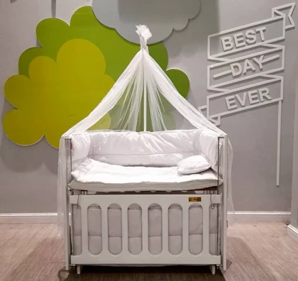 تخت گهواره چوبی مستطیل Divanco