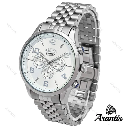 الکسا A0073 پریمیر مردانه استیل صفحه سفید m-2226