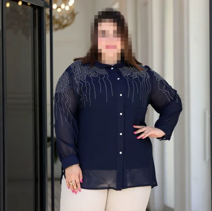 شومیز سایز بزرگ مدل عروس دریا