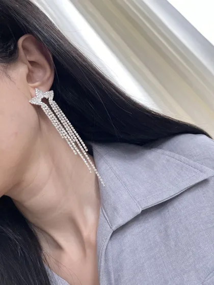 گوشواره مجلسی فول نگین