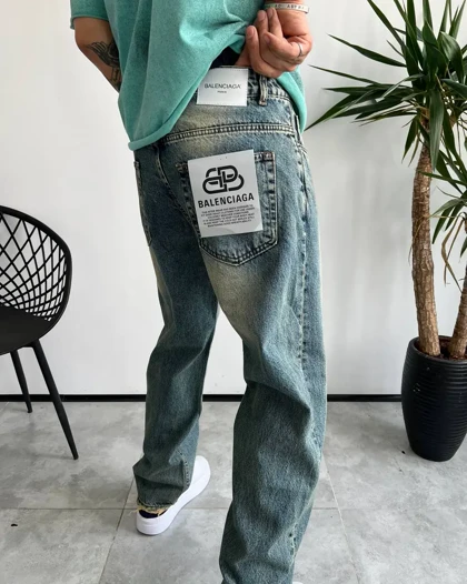 شلوار نیم بگ شست خاص ساده Balenciaga