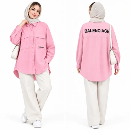 شومیز زنانه کتان وارداتی کد 355