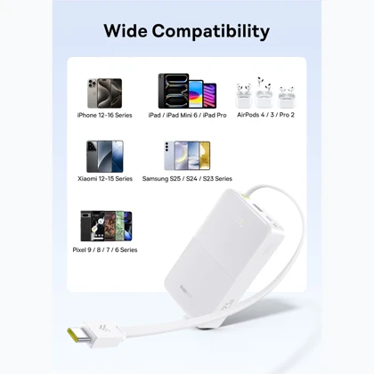 پاور بانک 20000 باسئوس Baseus اصل 22.5 وات مدل PPBD2P-2022 با کابل