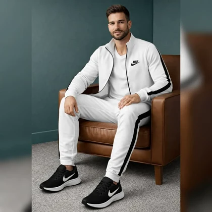 پکیج ست سویشرت شلوار مردانه نایک مدل Madio + کفش ورزشی مردانه Nike مدل Tigo زیره سفید