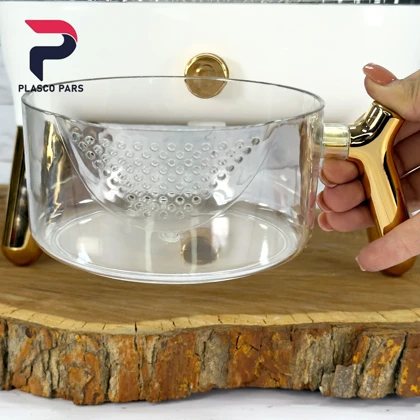 جا برنجی 10 کیلویی کریستال پایه دار