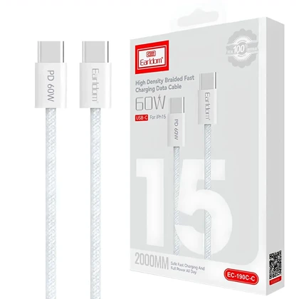 کابل دوسر تایپ سی ارلدام Earldom مدل EC-190C-C توان 60 وات 2 متر