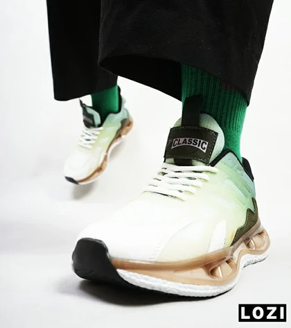کفش کتانی مردانه سبز قهوه ای ADIDAS Customize Run