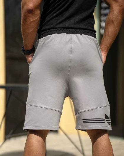 شلوارک بگ ورزشی ADIDAS طوسی