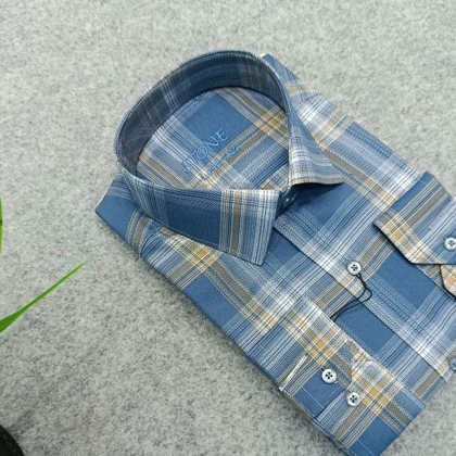 پیراهن طرحدار مردانه قواره ازاد ( قواره کلاسیک ) _ استین بلند