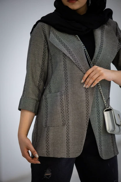 مانتو کنفی طرحدار یقه امریکایی مهگل