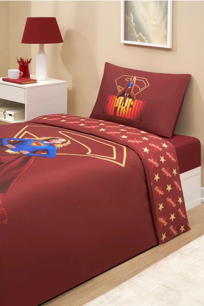 سرویس روتختی یک نفره Özdilek مدل Supergirl رانفورس - زرشکی