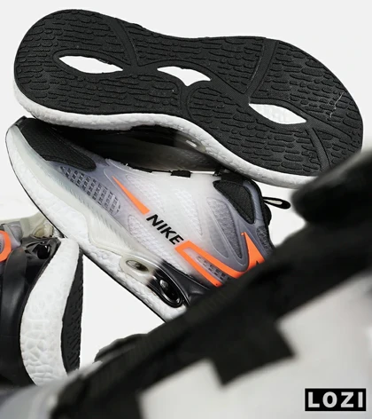 کفش کتانی مردانه و زنانه طوسی مشکی نارنجی NIKE AirMax Advantage مدل 7407