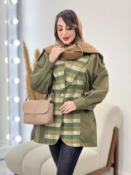بارانی ترکیبی بغل کش