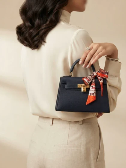 کیف HERMES وارداتی سرمه ای هرمس ترند مد