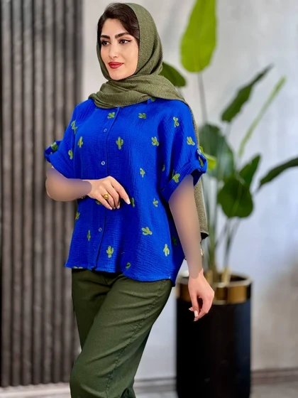 مانتو کاکتوس گلدوزی1822