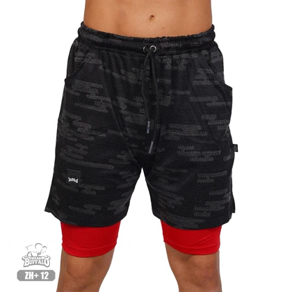 شلوارک کشاله دار چریکی بوفالو تنفسی بدنسازی قرمز