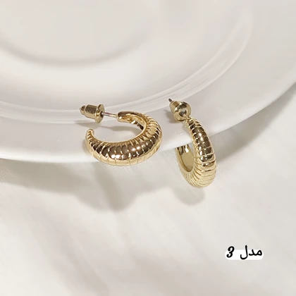 گوشواره های حلقه‌ای طلایی کد 14428