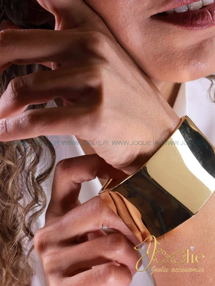 بنگل دستبند زنانه طرح طلا مدل آینه کد B2146